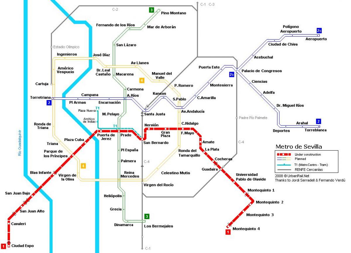 kart metropolitenin Sevilya 