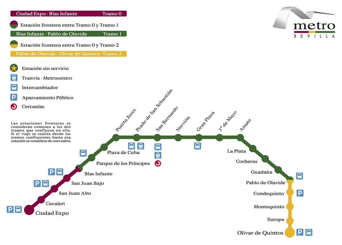 metro Sevilya xəritə