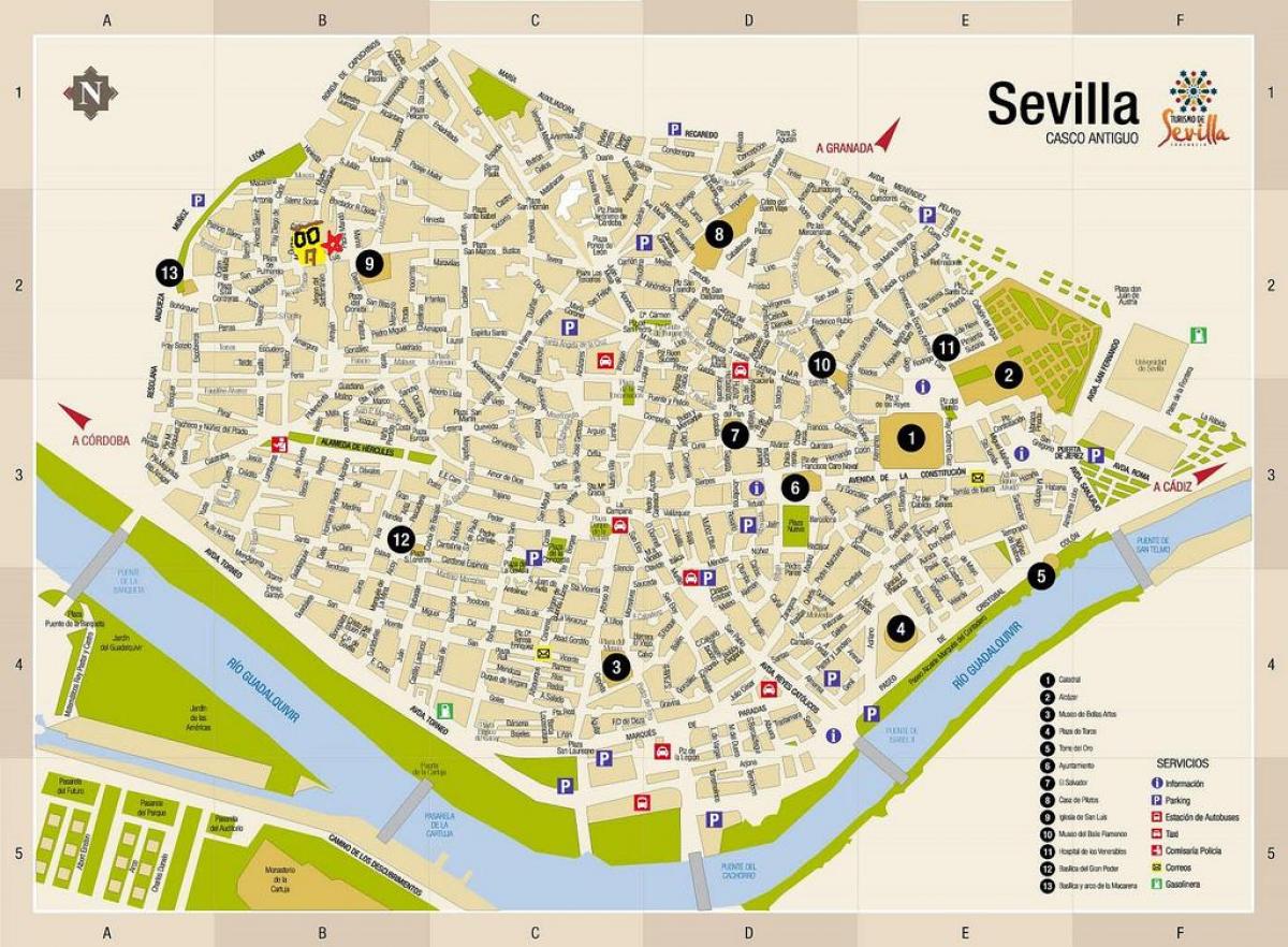 kart Plaza de armas Sevilya 